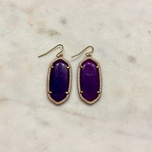 Kendra Scott Elle Purple Jade Earrings